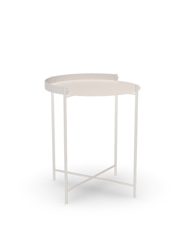 Edge Tray Table, Ø 46 cm fra Houe (Muted White)