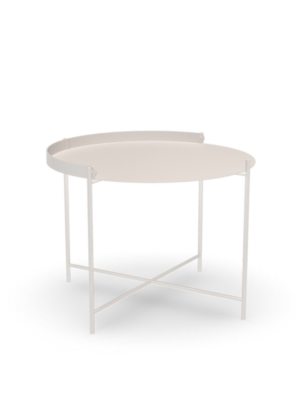 Edge Tray Table, Ø 62 cm fra Houe (Muted White)